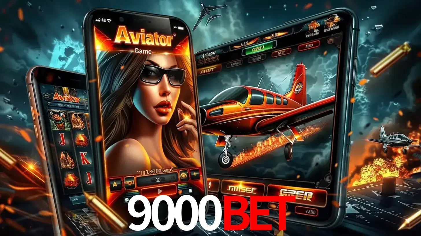 O popular jogo de apostas Aviator exibido em vários celulares e tablets, mostrando a interface emocionante e a ação de voo disponíveis para jogar agora no 9000bet.